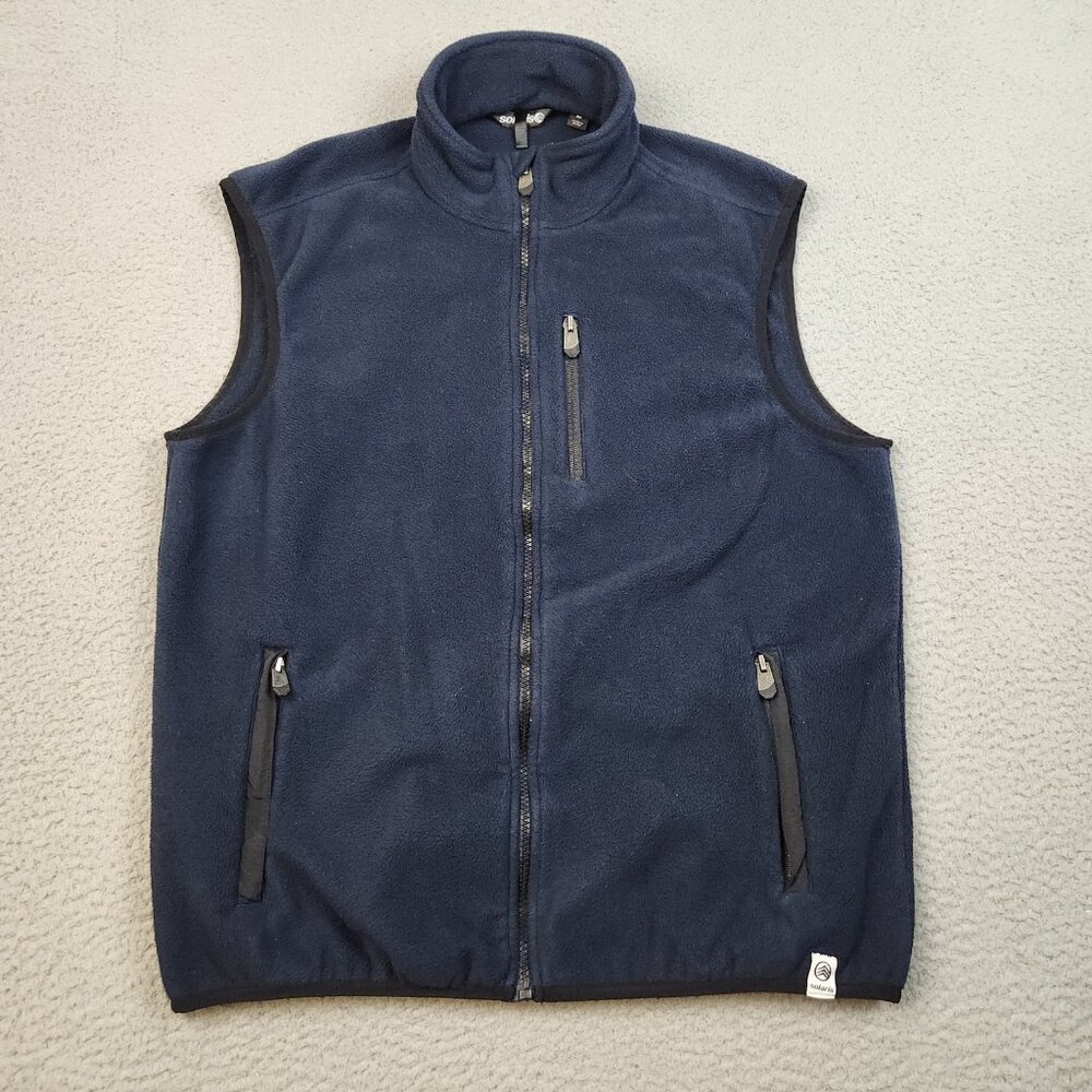 Solaris Vest Mens Medium Fleece Sleeveless Zip Up‎ Jacket Pockets Outdoor Hiking